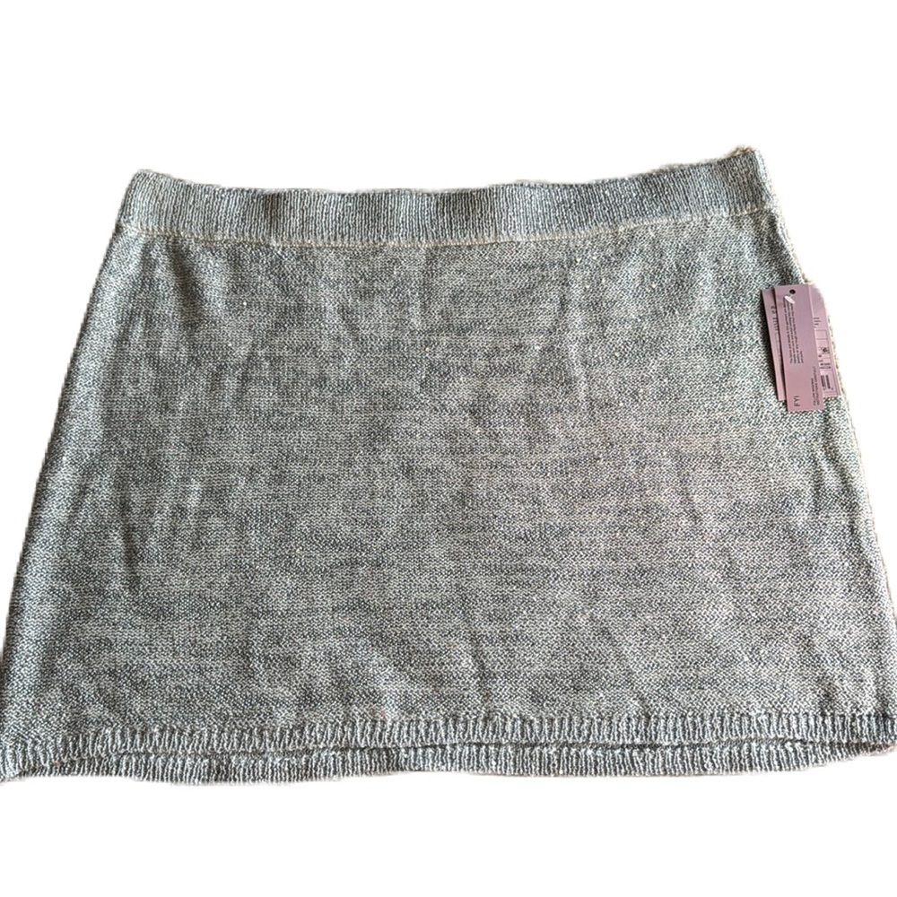 Wild Fable L Ice Blue Sweater Skirt with Sequins NWT Women's Size Large Pull On